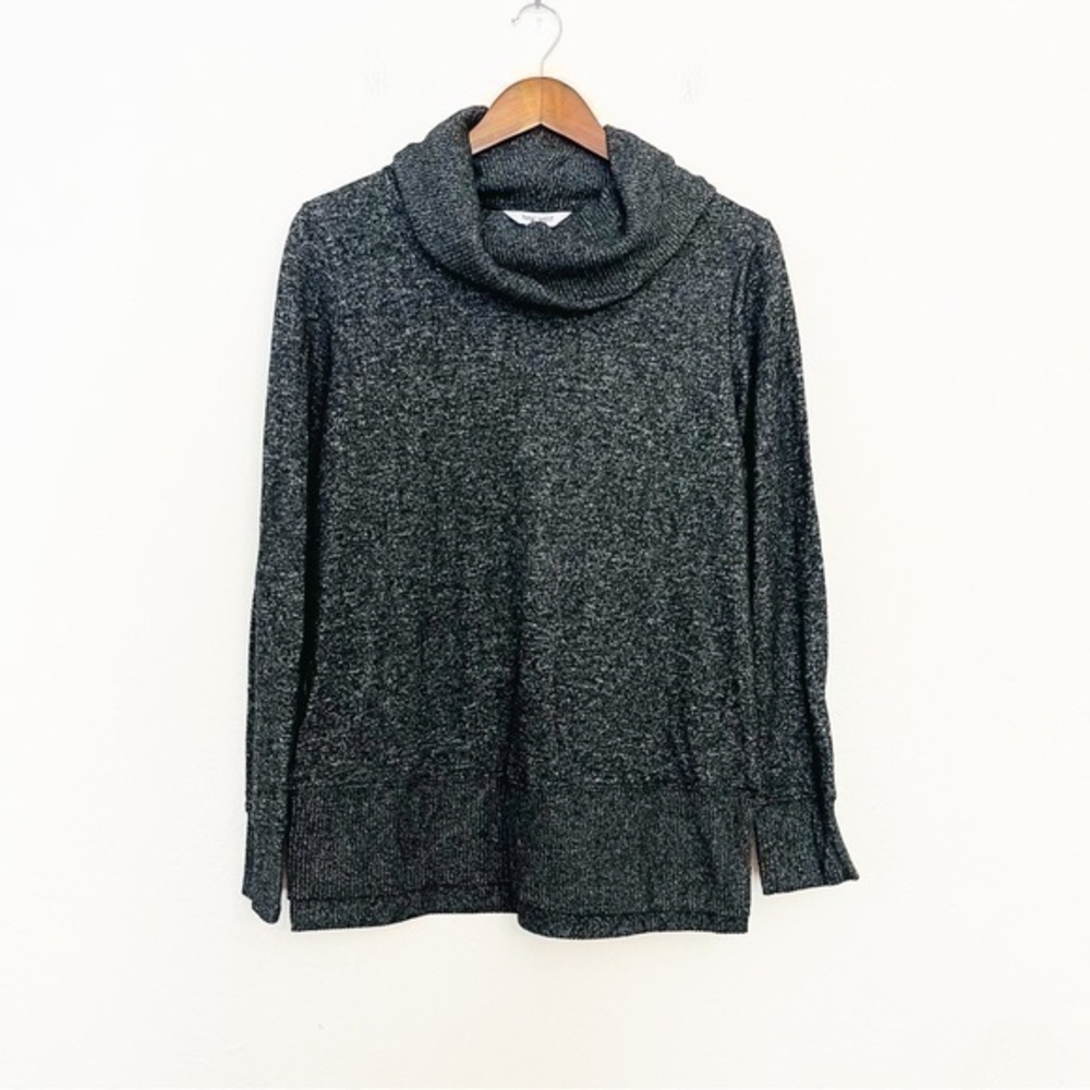 Nine West Cowl Neck Long Sleeve Sweater Women Size Medium Gray